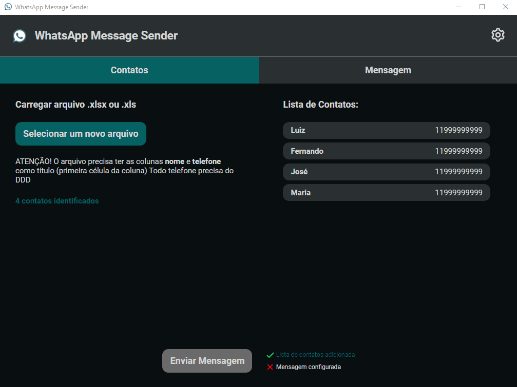 WhatsApp Message Sender screenshot